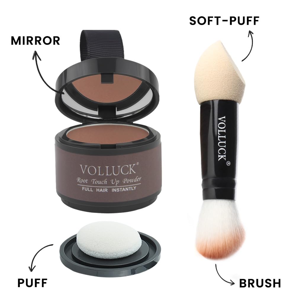 Root Touch Up Hair Powder, Instantly Gray Hair Root Cover Up Hairline Powder, Hair Concealer For Women and Men (A-Auburn, 2PC)