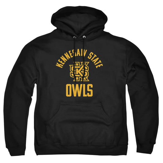 Kennesaw State University Official Owls Unisex Adult Pull-Over Hoodie, Black, Small