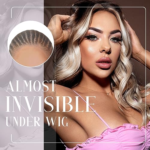 MYKURS HD Wig Cap for Women, Transparent Bald Cap for Lace Front Wigs, Beige 24 PCS
