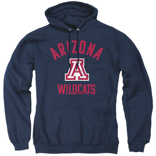 University of Arizona Official One Color Wildcats Logo Unisex Adult Pull-Over Hoodie, Navy, Large