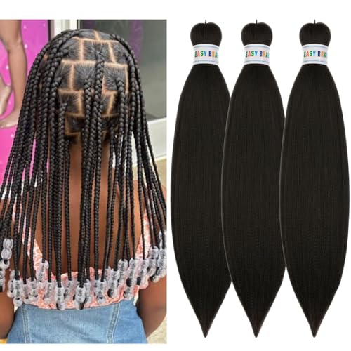 Gray Braiding Hair Pre stretched Prefeathered Braid in Hair Extensions