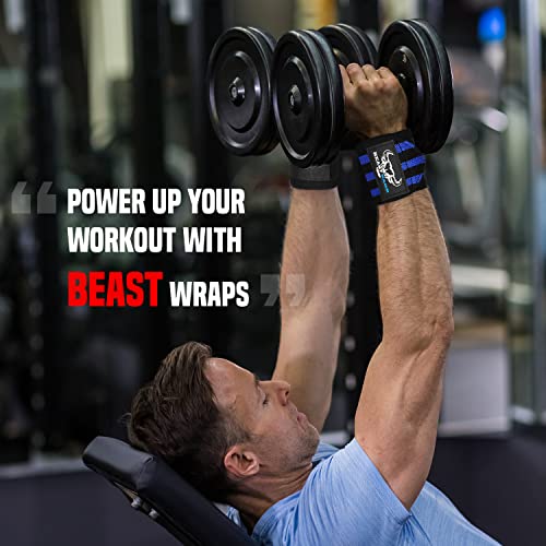 BEAST RAGE Lifting Wrist Straps for Weightlifting, Weight Lifting Straps Gym Power Workouts Lifting Straps Padded Cotton Men Women Supportive Lift Deadlift Straps Hard Pull Exercise Straps (Black)