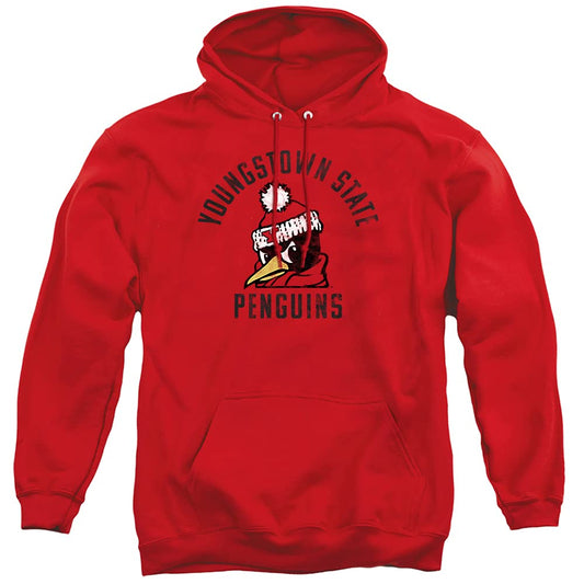 Youngstown State University Official Ysu Penguins Logo Unisex Adult Pull-Over Hoodie,Red, Medium