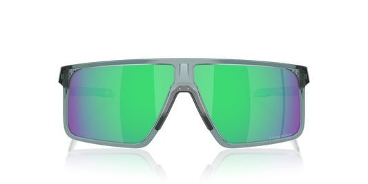 Oakley Men's OO9285 Helux Rectangular Sunglasses, Crystal Black/Prizm Jade, 61 mm