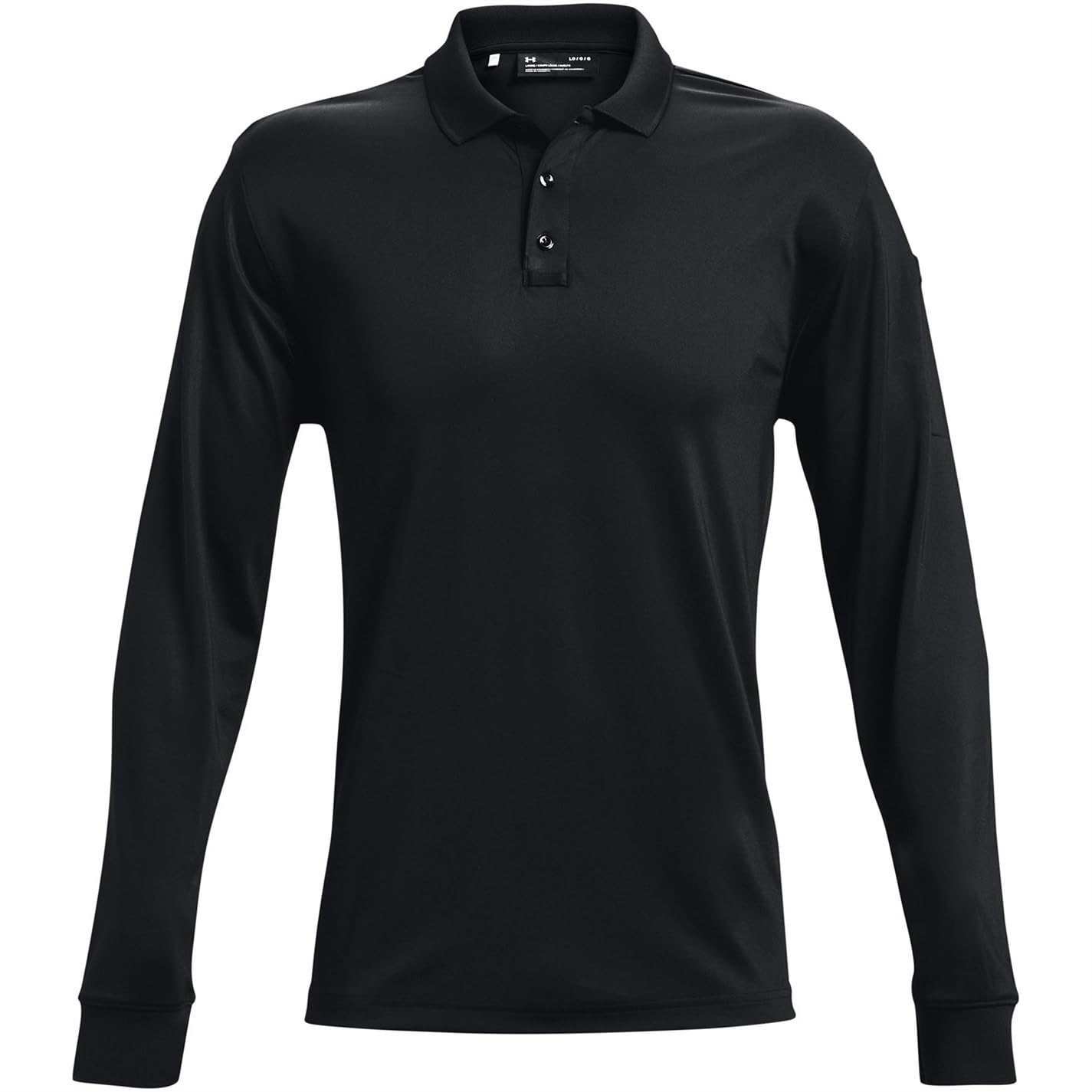Under Armour Men's Tac Performance Polo Long Sleeve 2.0, Black (001)/Black, Small