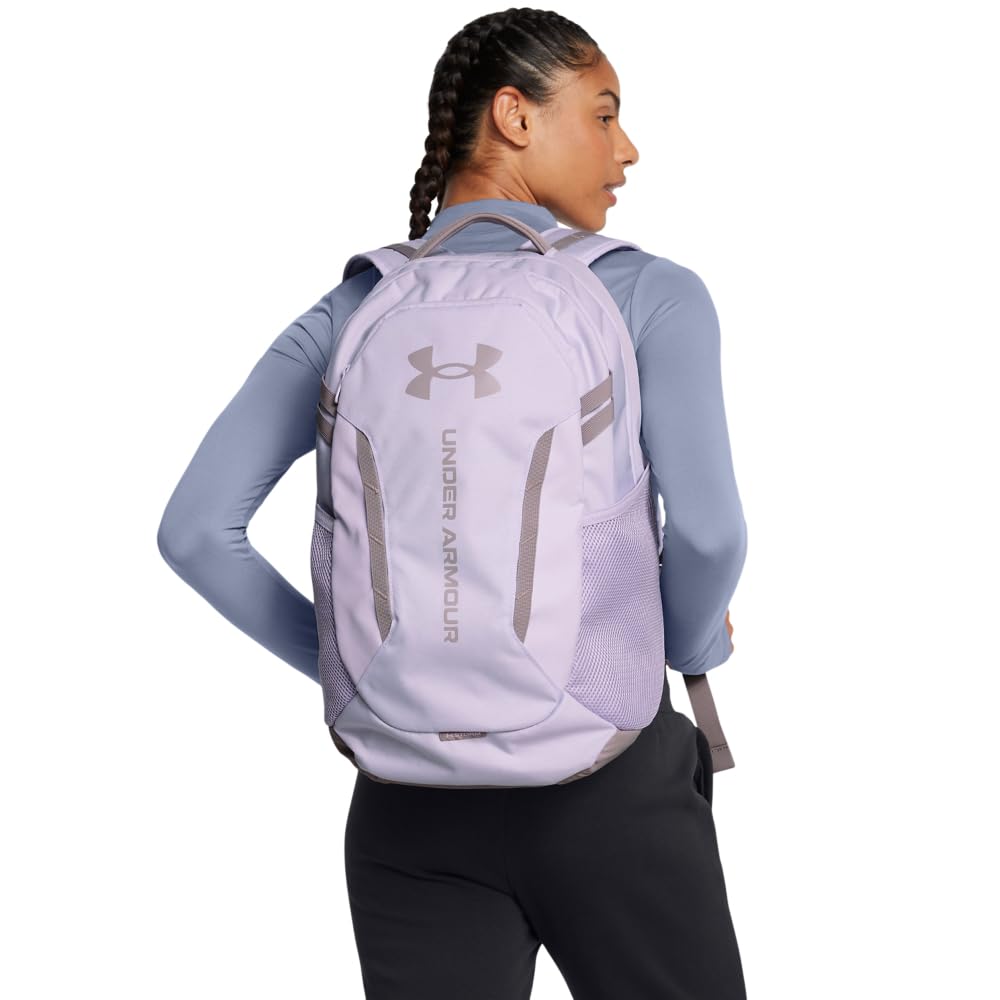Under Armour Unisex-Adult Hustle 6.0 Backpack, (535) Salt Purple/Salt Purple/Tetra Gray, One Size Fits Most