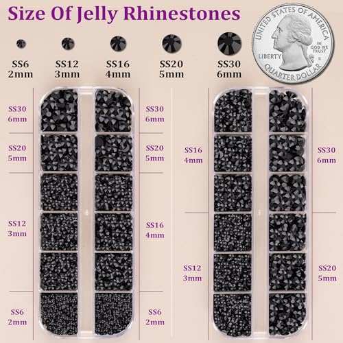16000Pcs Resin Jelly Rhinestones for Crafting, Lavender Purple AB Non Hotfix Flatback Gems, Bedazzling Crystal with 3Pcs 10ml B7000 Jewelry Glue for DIY Crafts Clothing Tumblers Shoes Nail Art