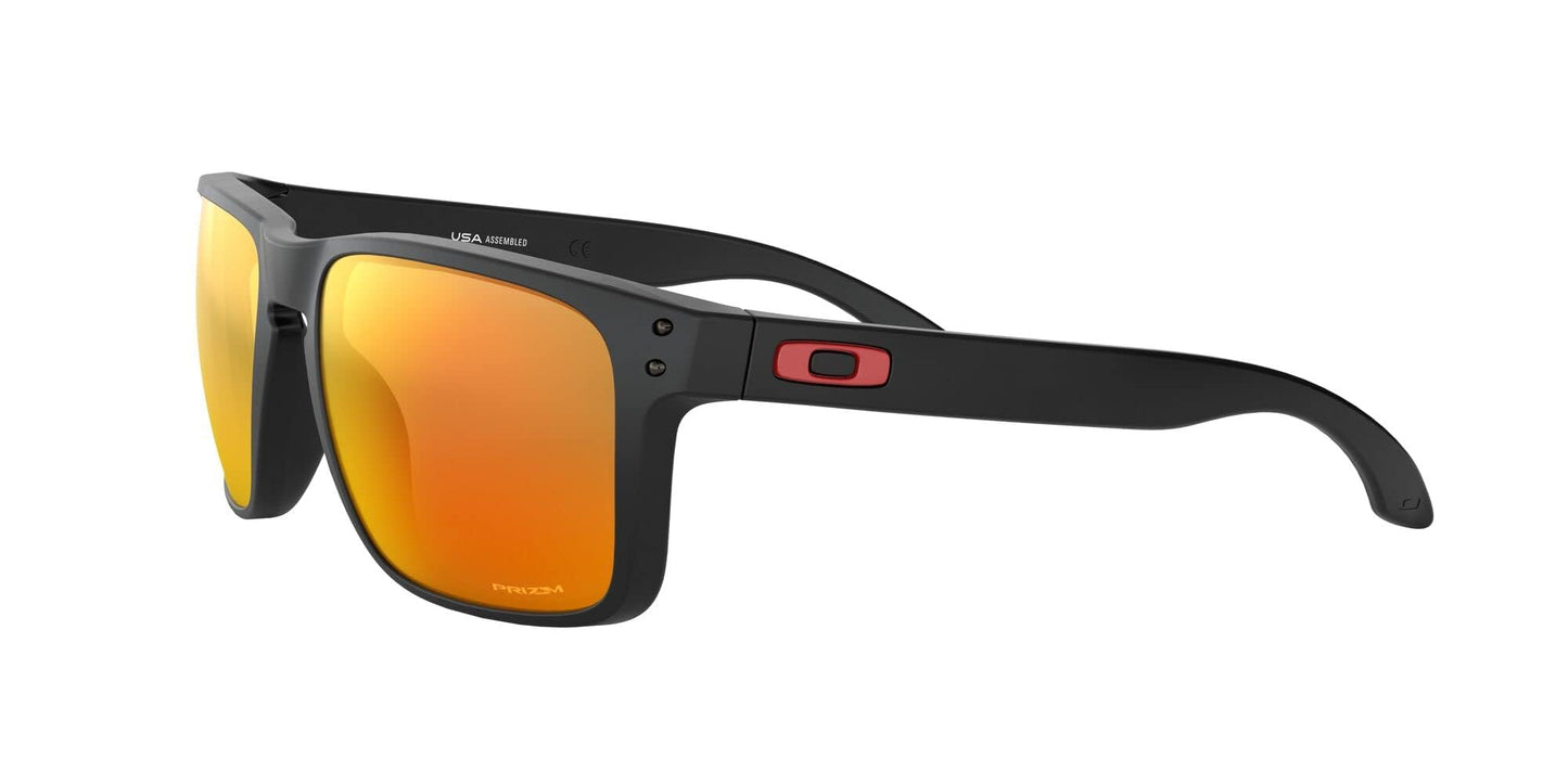 Oakley Men's OO9417 Holbrook XL Square Sunglasses, Matte Black/Prizm Ruby, 59 mm