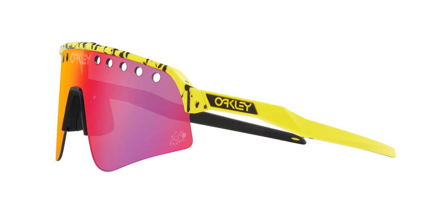 Oakley Men's OO9465 Sutro Lite Sweep Rectangular Sunglasses, TDF Splatter/Prizm Road, 39 mm