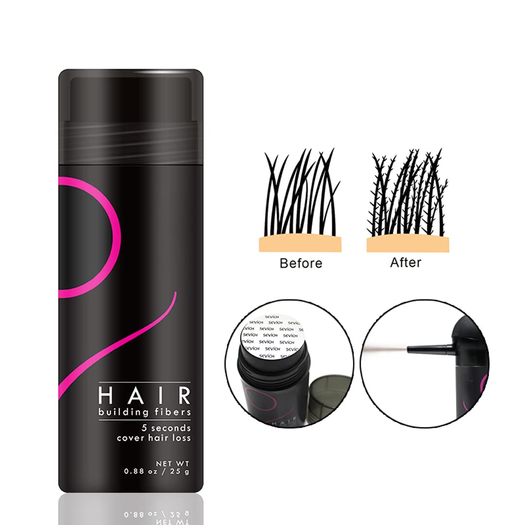 Hair Fibers Hair Building Fibers 100% Undetectable Hair Fuller Thicker,Instantly Cover Sparse Hair 25g/0.88oz (gold)