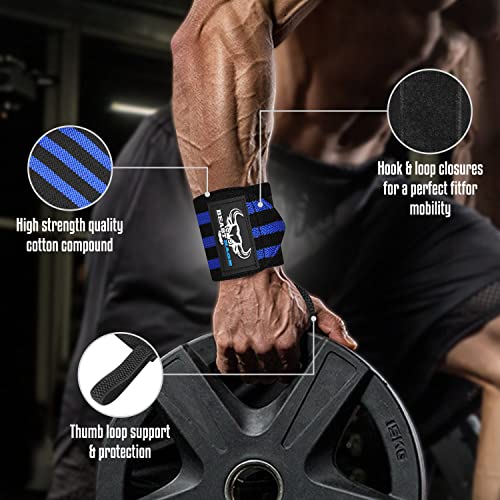 BEAST RAGE Lifting Wrist Straps for Weightlifting, Weight Lifting Straps Gym Power Workouts Lifting Straps Padded Cotton Men Women Supportive Lift Deadlift Straps Hard Pull Exercise Straps (Black)