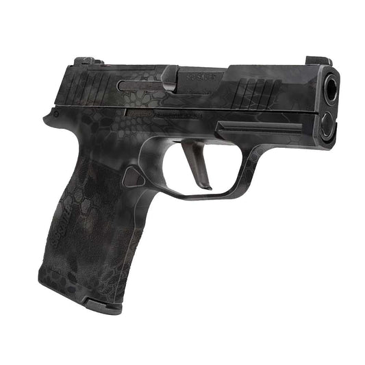 GunSkins Precut Pistol Skin for Sig Sauer P365 - Compatible with Airsoft AEG BB Gun - Vinyl Wrap - Easy to Install - 100% Waterproof - Matte Finish - Made in USA - Kryptek Typhon