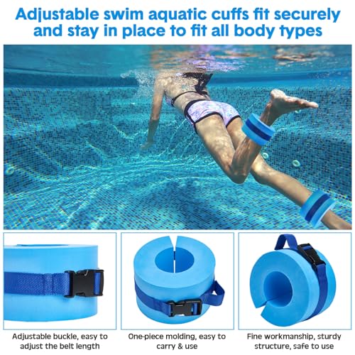 Motionchic 5 Pcs Aquatic Exercise Set Including 2 Ankle Swimming Weights 2 Lightweight Aquatic Exercise Dumbbells and Swim Belt Pool Exercise Equipment for Aquatic Aerobics Exercise (Green)