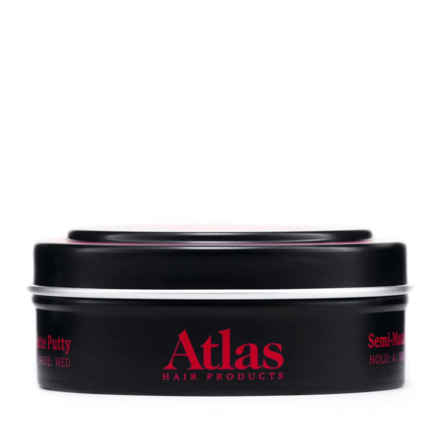Atlas Pomade for Men, Semi-Matte, All day hold, Volumizing Hair Styling Product, Medium Hold, Low Shine Clay and Pomade Hybrid, For All Hair Types, Water Soluble, Hair Paste, 2.4oz, Pack of 1