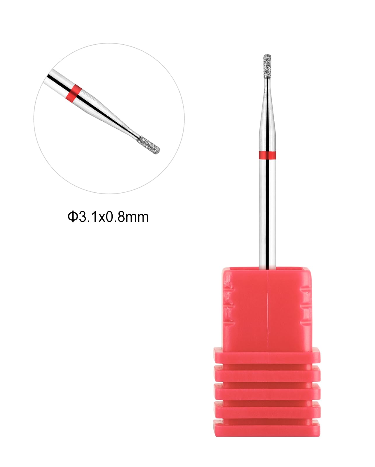 Acycoin2A 2pcs Round Tapered Cuticle Clean Nail Drill Bit (I)