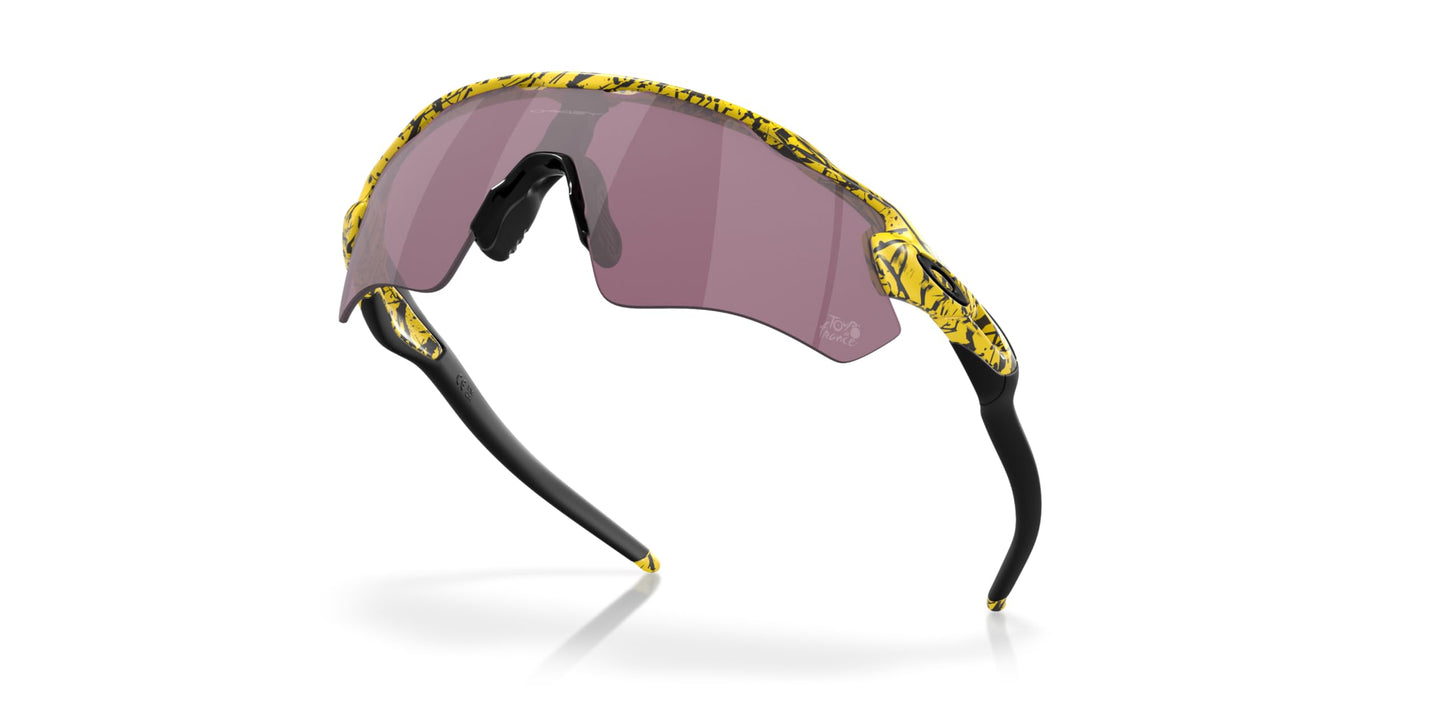 Oakley Men's OO9208 Radar EV Path Rectangular Sunglasses, TDF Splatter/Prizm Road Black, 38 mm