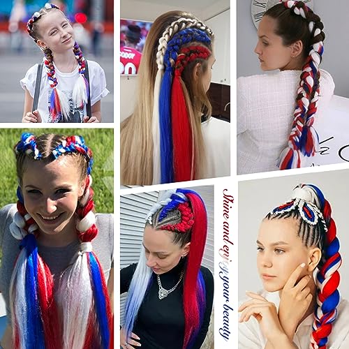 2 Pack Long Braided Ponytail Extension with Hair Tie Straight Wrap Around Hair Extensions Ponytail(6#)