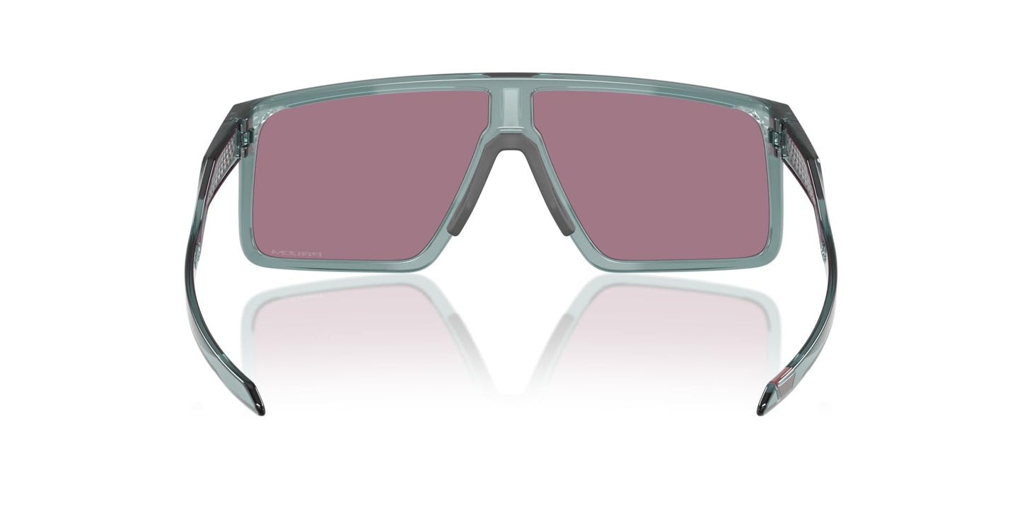 Oakley Men's OO9285 Helux Rectangular Sunglasses, Crystal Black/Prizm Jade, 61 mm
