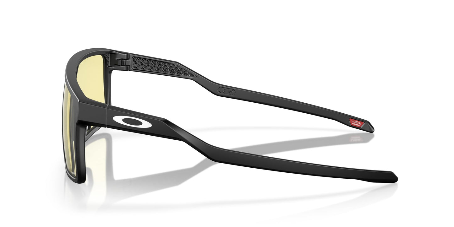 Oakley Men's OO9285 Helux Rectangular Sunglasses, Matte Black/Prizm Gaming, 61 mm