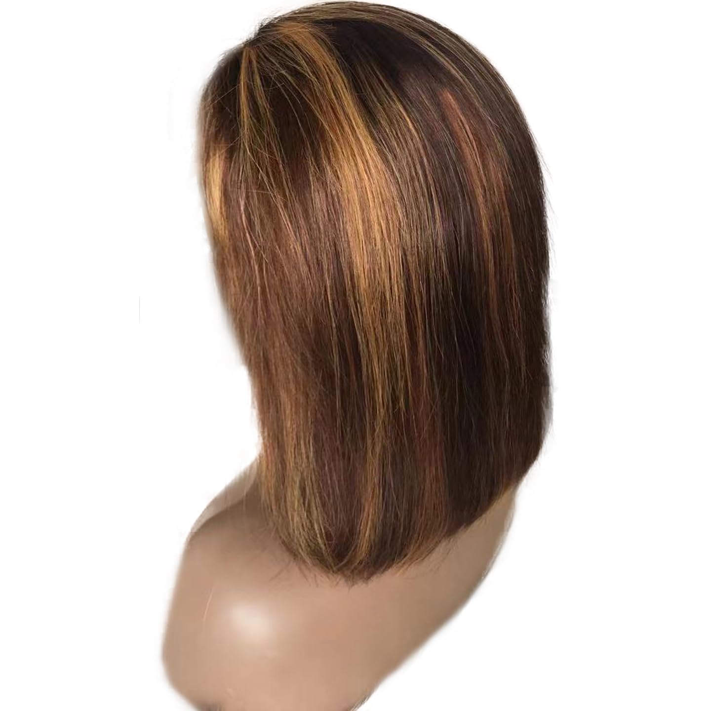 # 4/27 Ombre Honey Blonde Bob wig Highlight Lace Front Human Hair 13x4 HD Lace Front Bob Wigs Human Hair Straight Frontal Bob Wigs Glueless Wigs Human Hair Pre Plucked 180% Density Wigs 16 Inch