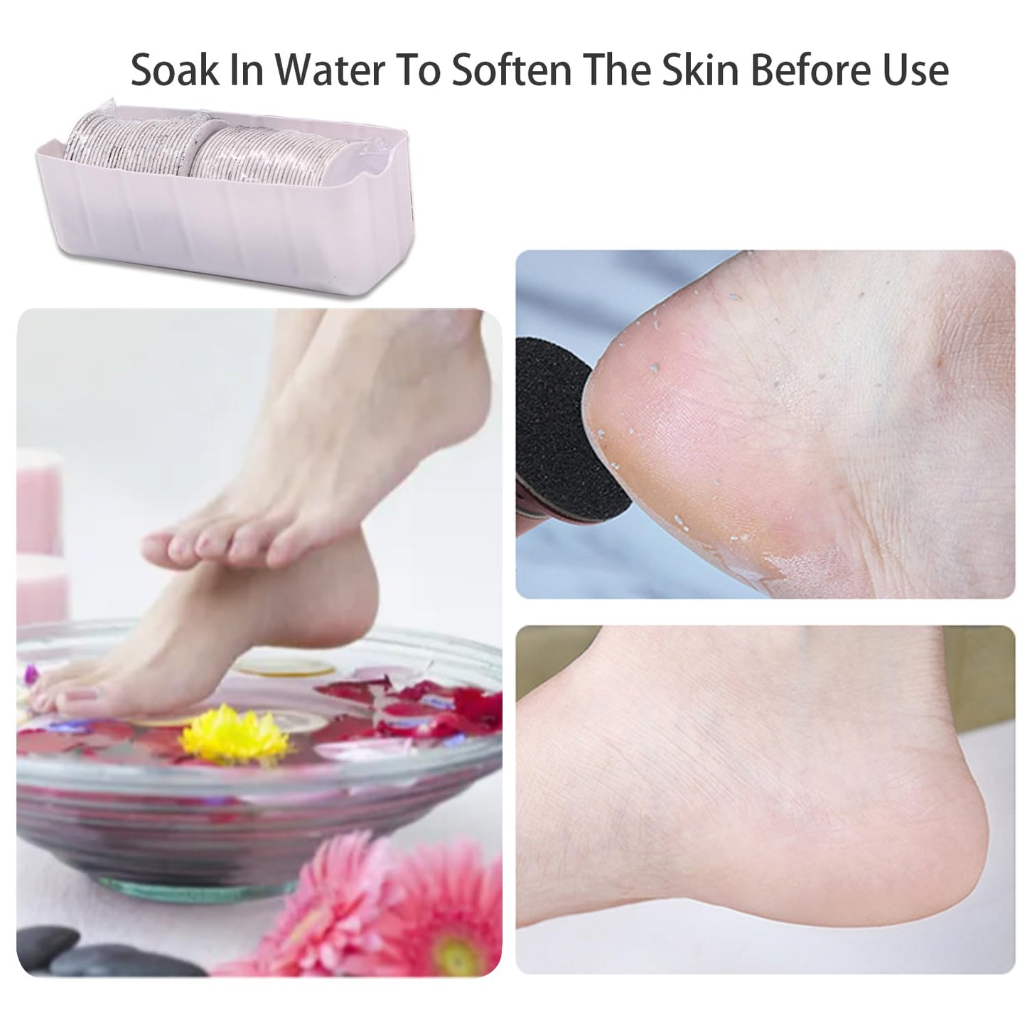 ibubu Electric Feet Callus Remover Gold Professional Powerful Foot File Pedicure Grinder Sanders with 60PCS Replacement Sandpaper Discs Heel Scraper for Dead Dry Crack Skin Calluses Speed Adjustable