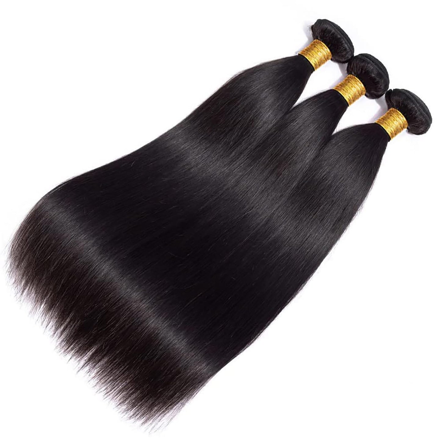10A Straight Human Hair Bundles Brazilian Human Hair Bundles 22 24 26 Inch 100% Unprocessed Virgin Bundles Human Hair 3 Bundles Human Hair Double Weft Remy Hair Bundles Natural Color