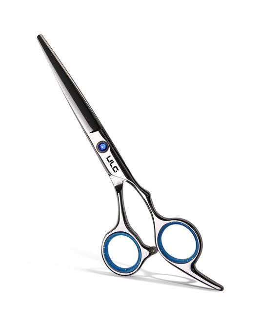 Hair Cutting Scissors, ULG Professional Hair Scissors 5.5 inch Right-Hand Razor Edge Barber Shears Salon Hair Cutting Shears Made of Japanese Stainless Steel, Hand Sharpened Blue