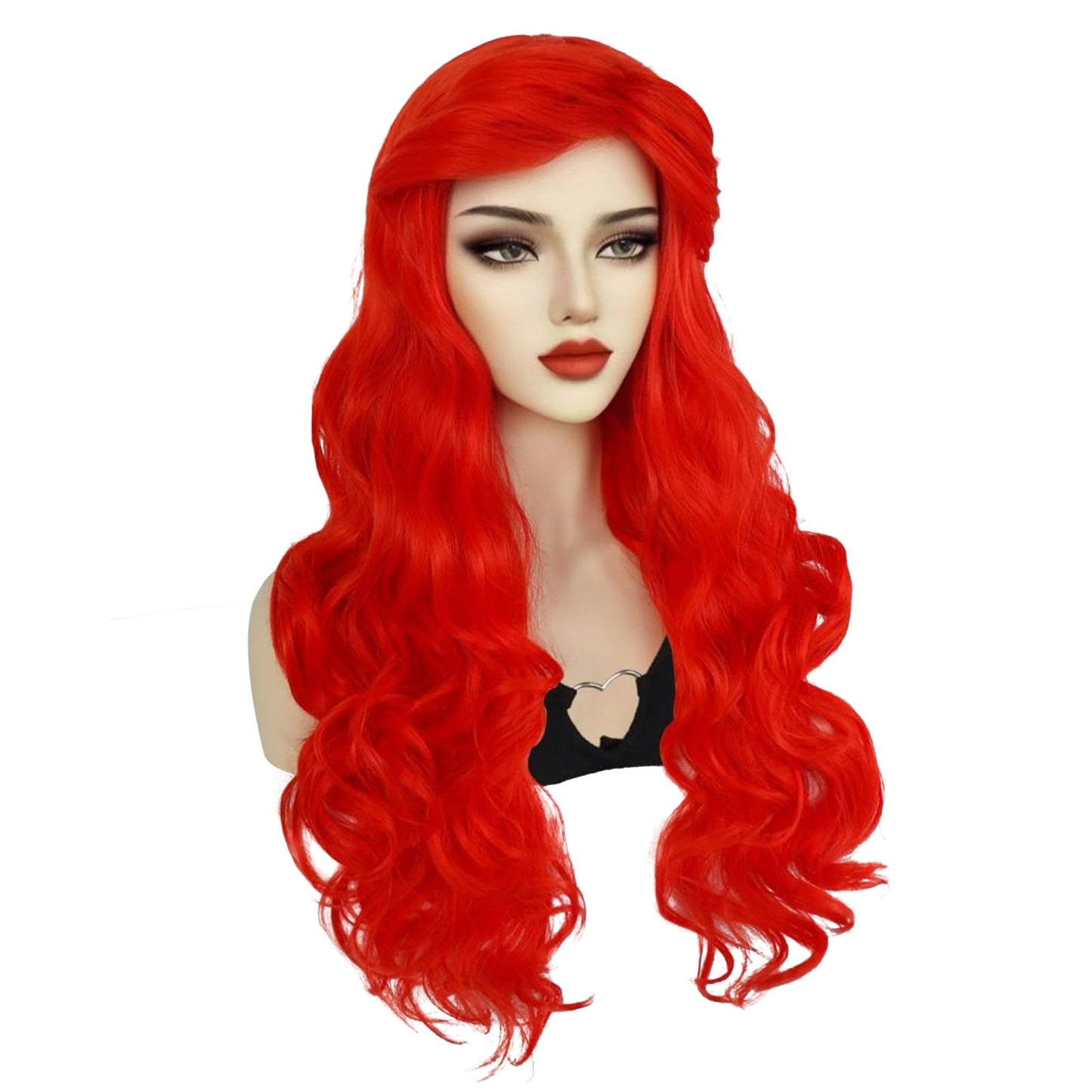 Soyusunny Big Wavy Cosplay Wigs Halloween Party Costume for Women Men (Red)