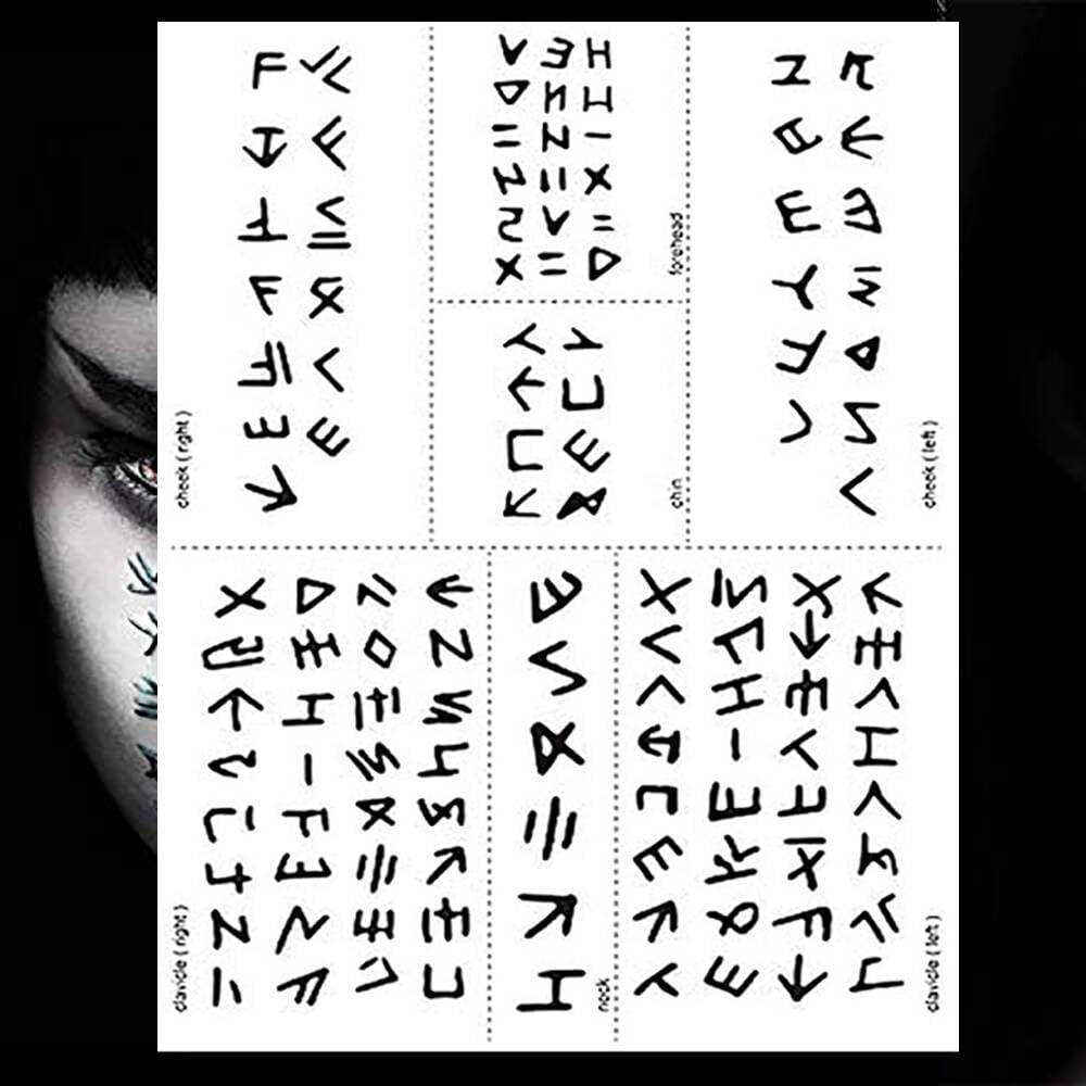 Greae The Mummy Halloween Scary Face Tattoo Temporary 3 Sheets Realistics Make Up For Costume Parties