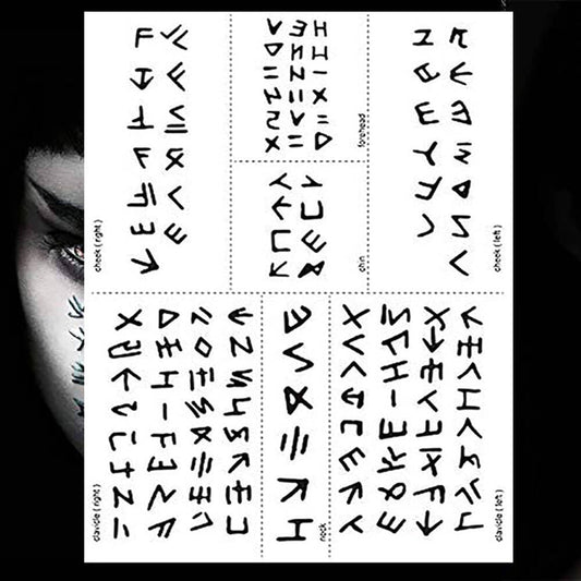 Greae The Mummy Halloween Scary Face Tattoo Temporary 3 Sheets Realistics Make Up For Costume Parties