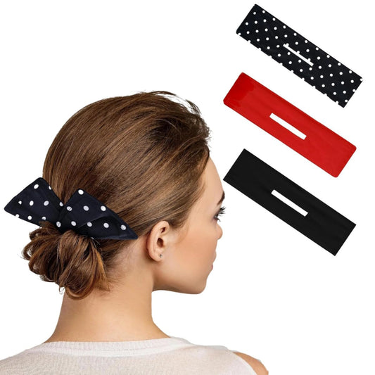 3pcs Deft Bun Twister - Flexible Donut Hair Bun Maker, Lazy French Curler Accessories for Women Girls With Long Thin Hair
