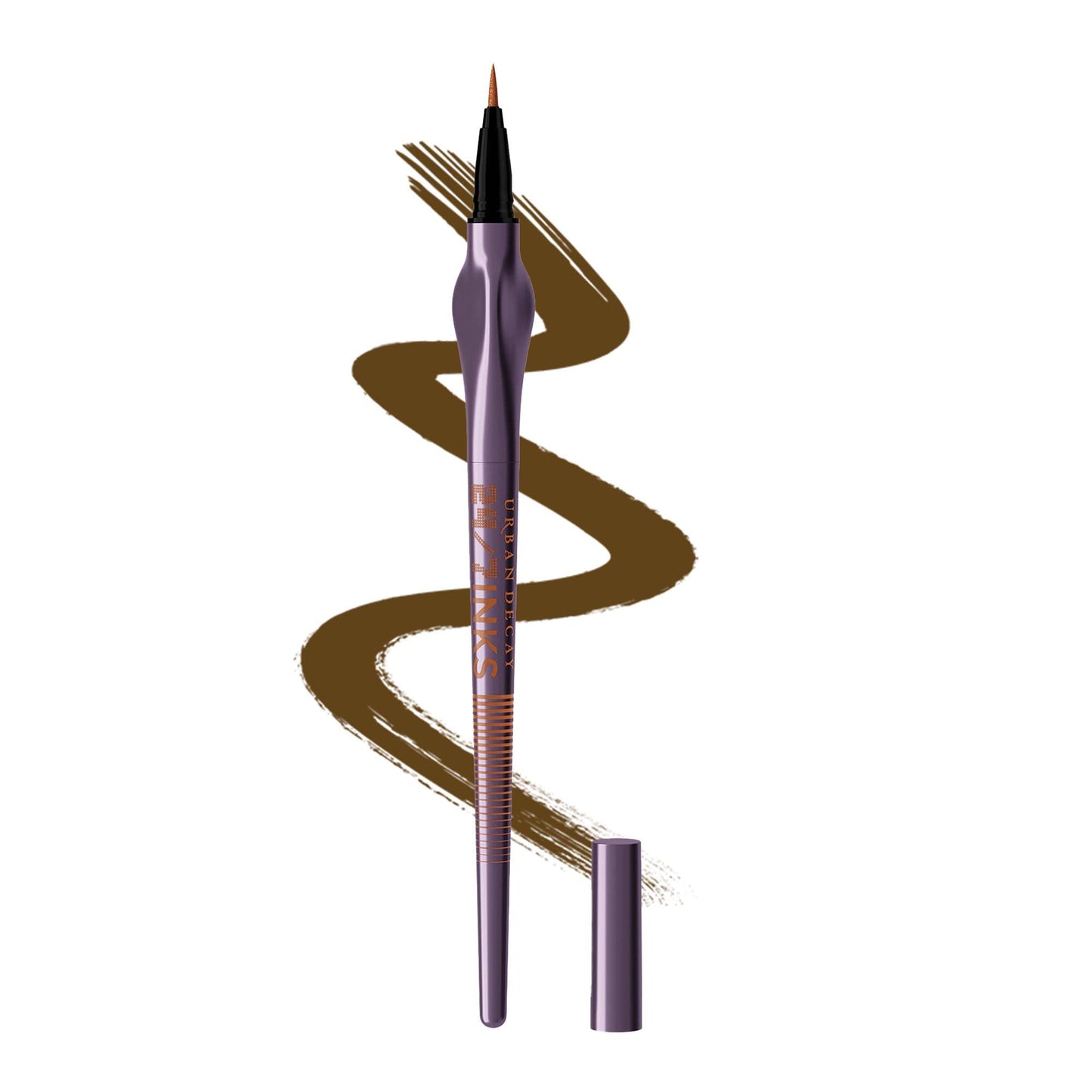 Urban Decay 24/7 Inks Liquid Eyeliner Pen (Whiskey - Matte Dark Brown, Brush Tip Eye Liner), Water-Resistant, Smudge-Resistant, Vibrant Colored Liner, Ergonomic Precision Grip, Vegan - 0.01 fl oz