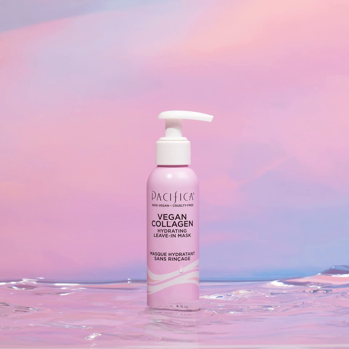 Pacifica Vegan Collagen Leave-In Repair Hair Mask – Leave-In Conditioner Treatment for Dry Damaged Hair, Hydrating Hair Repair Mask to Strengthen, Reduce Breakage & Split Ends Vegan & Cruelty-Free 4oz