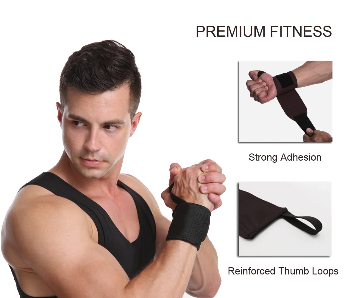 2 Pack Wrist Brace Wrist Straps for Weightlifting, Wrist Straps Lifting Straps Wrist Weights Carpal Tunnel Wrist Brace