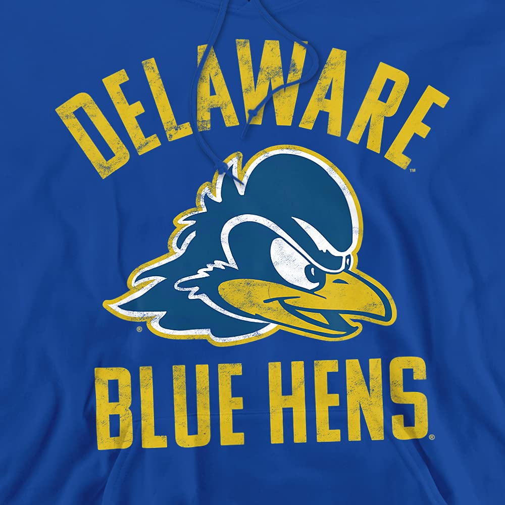 University of Delaware Official Ud Fightin Blue Hens Unisex Adult Pull-Over Hoodie,Royal Blue, Large
