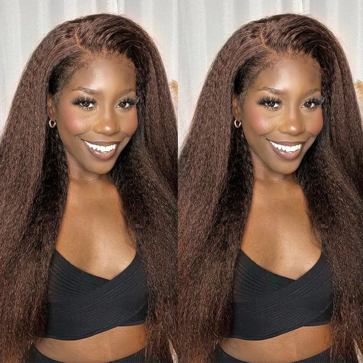 28 30 32 inch #4 Bundles Human Hair Dark Brown Bundles Brown Kinky Straight Human Hair Bundles Light Brown Human Hair Bundles Double Weft Chocolate Brown Bundles