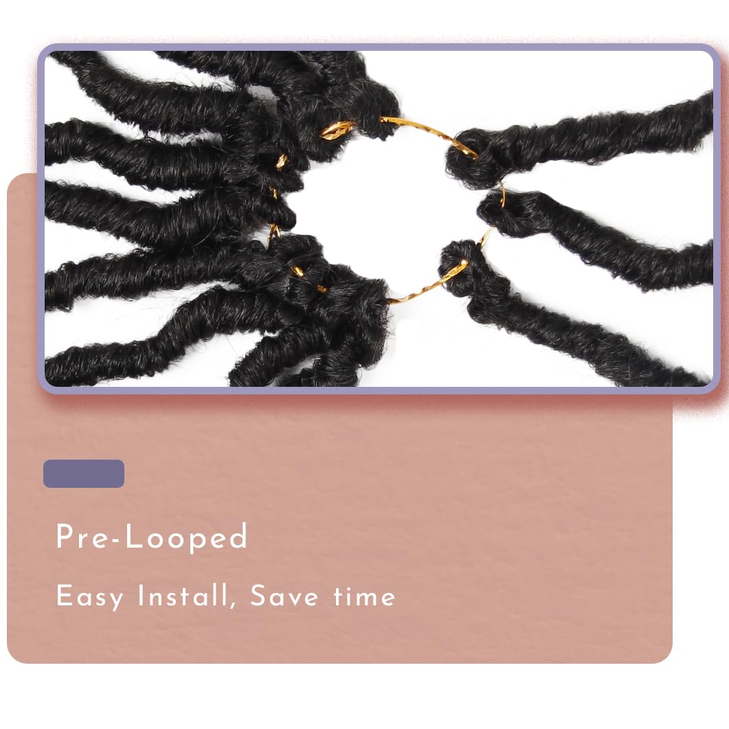 BOHOBABE Faux Locs Crochet Hair 36 Inch, Boho Soft Crochet Locs with Curly Ends, Long Bohemian Goddess Locs Crochet Braids for Black Women (6 Packs, 1B)