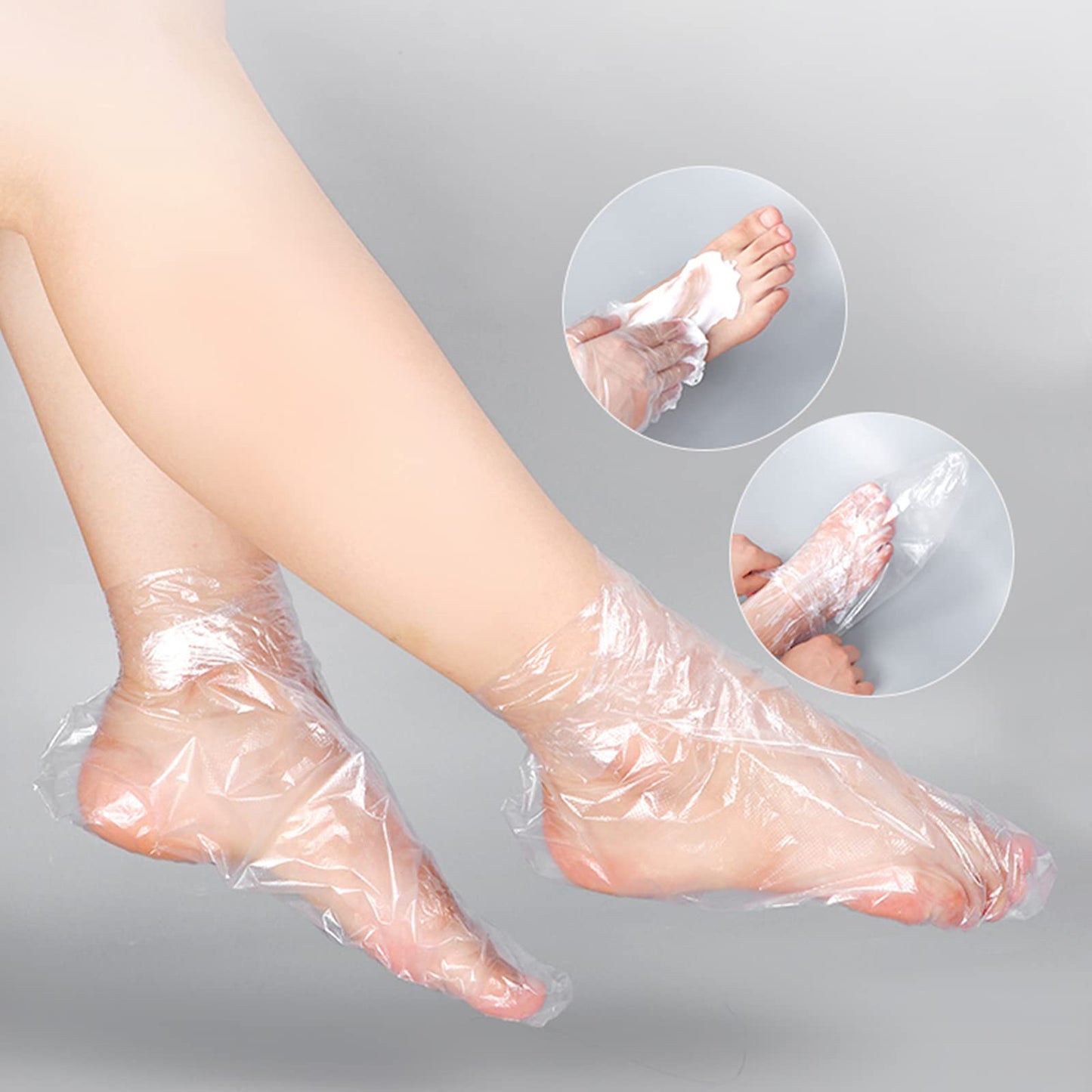 200 Counts Paraffin Wax Bath Liners for Hand & Foot, Niubow Plastic Hot Wax Therapy Bags Covers for Heated Mitts Treatment & Foot Therabath (100pcs Booties & Gloves)