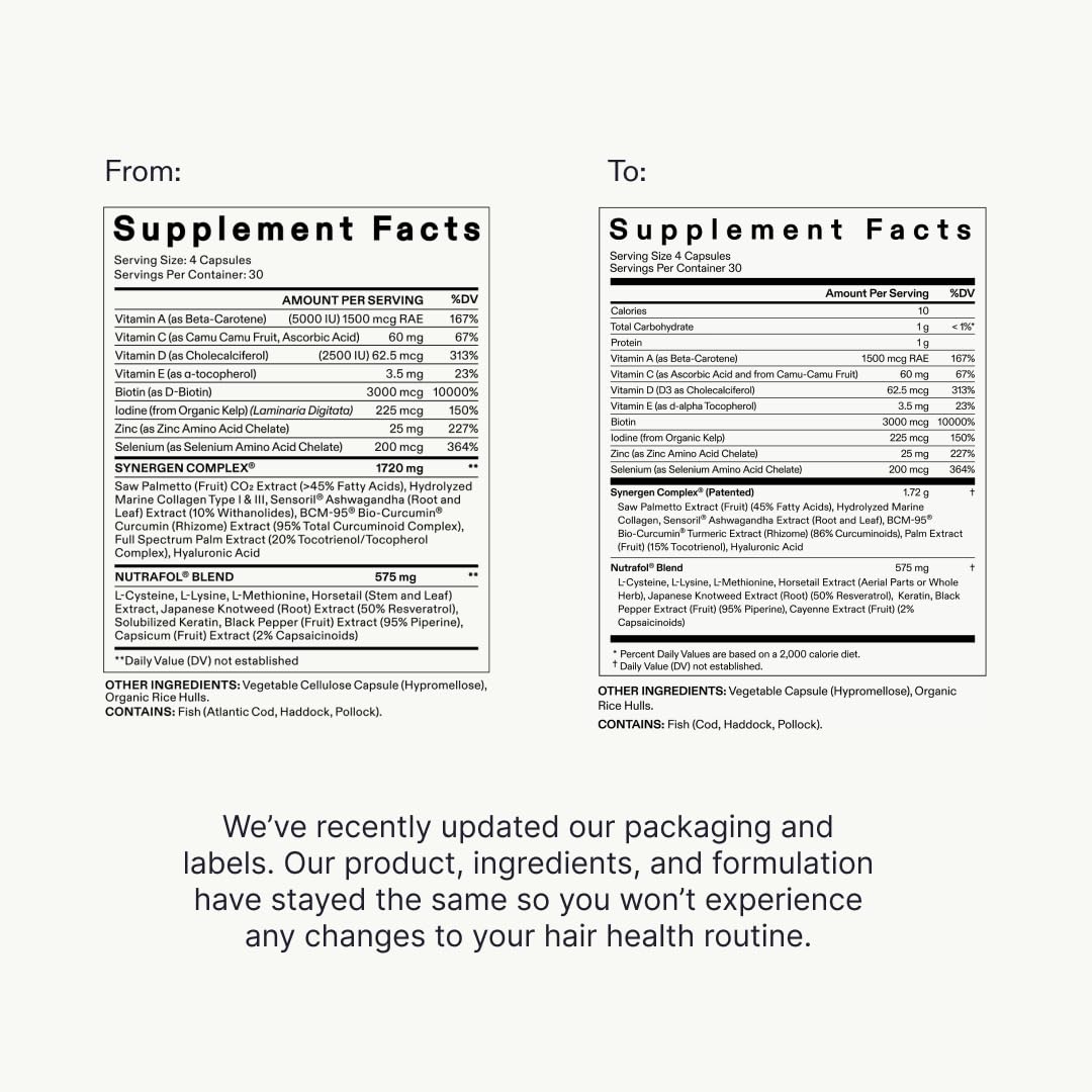 Nutrafol Men's Hair Growth Supplement and Hair Serum, Clinically Tested for Visible Thickness and Strength - 1 Month Supply, 1.7 Fl Oz Bottle
