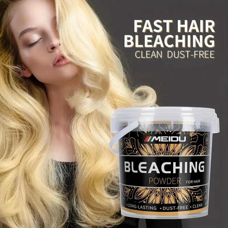 Hair Bleach 500g / 17.41oz, Large Capacity Salon Grade Bleach for Hair, Mild Bleach Powder Quickly Remove Hair Color, Refreshing Create Fashionable Styling
