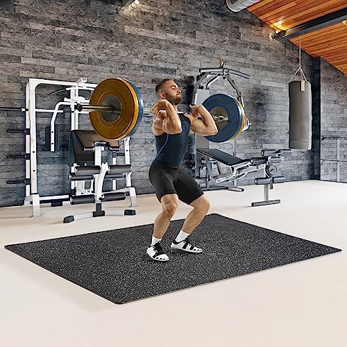 Sivan 0.5 Inch Thick Gym Flooring for Home Gym - 6 EVA Foam Floor Tiles, 24 Sq Ft Rubber Top Gym Mats for Home Gym and Exercise Equipment, Interlocking Protective Flooring 24 in x 24 in Gym Mat