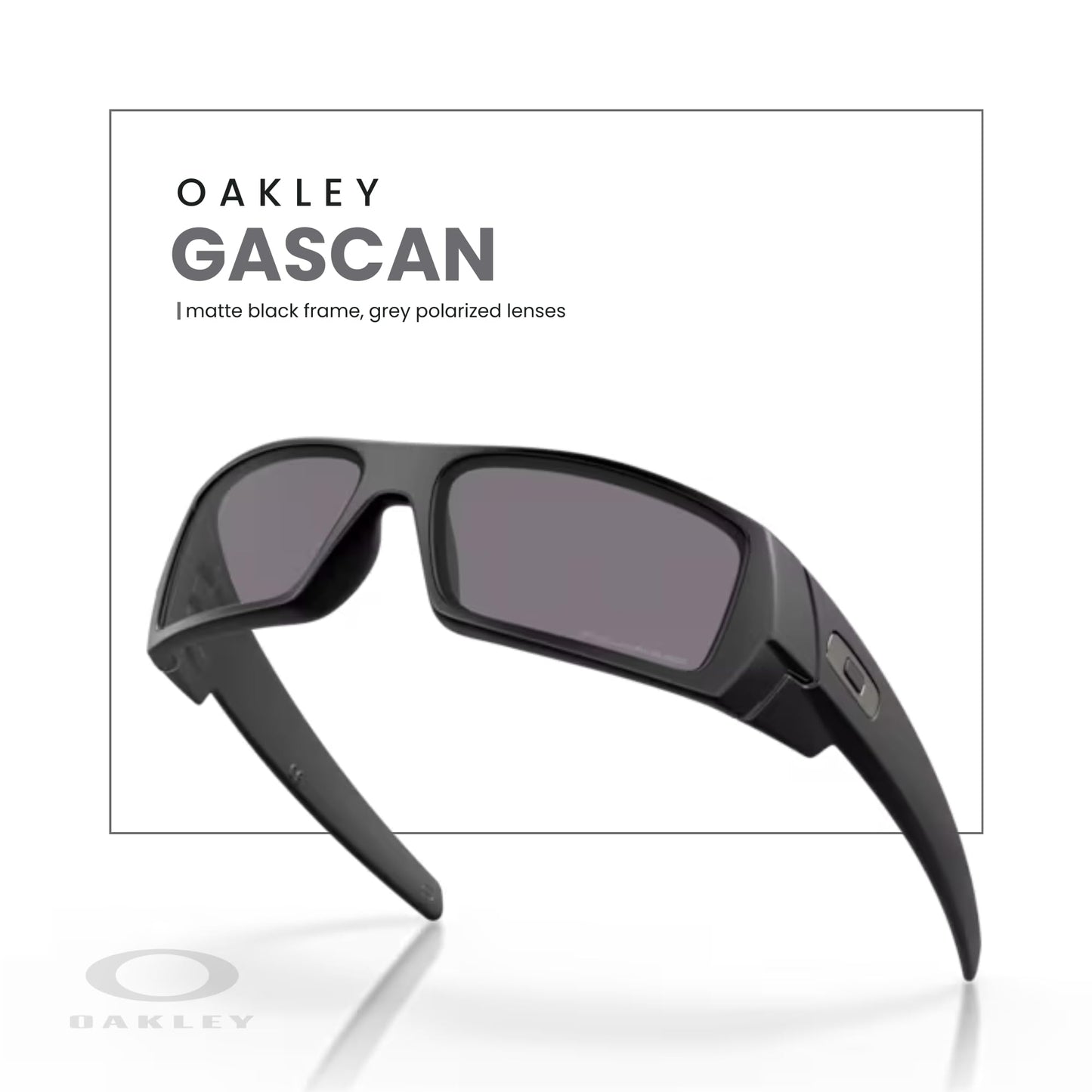 Oakley Gascan OO9014 11-122 61M Matte Black/Grey Polarized Sunglasses For Men For men+BUNDLE Accessory Leash Kit + BUNDLE with Designer iWear Eyewear Kit