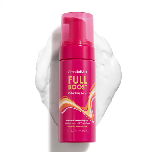 Grande Cosmetics Volumizing Hair Foam For Instant Volume, Body & Fuller Looking Hair, Hair Mousse for Curly Hair, Defines Curls, Non-sticky