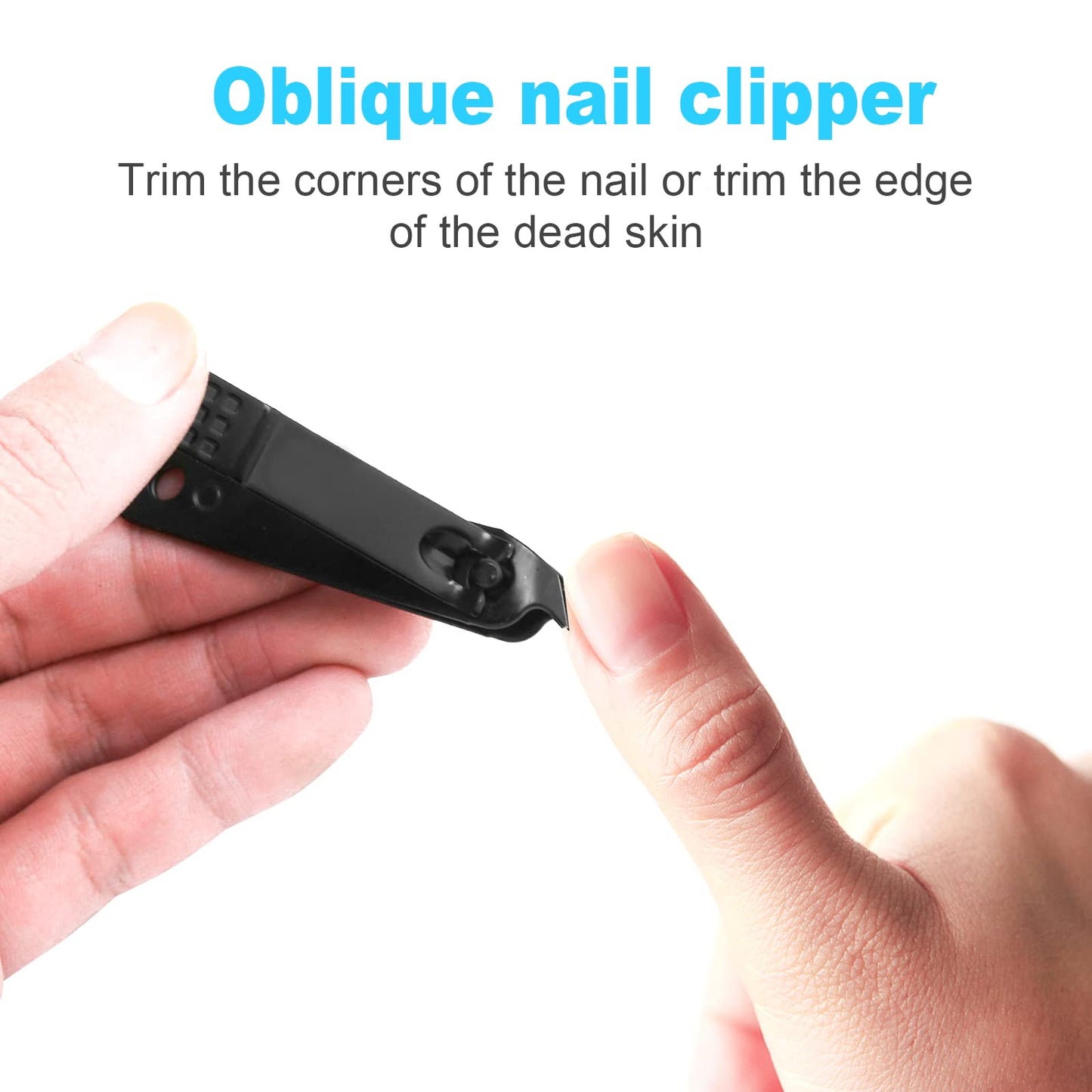 DUCOO Nail Clipper Set, 4 PCS Ultra Sharp Nail Clippers for Men, Women, Adults Toenail Fingernail Clippers, Stainless Steel Nail Cutter & File, Black