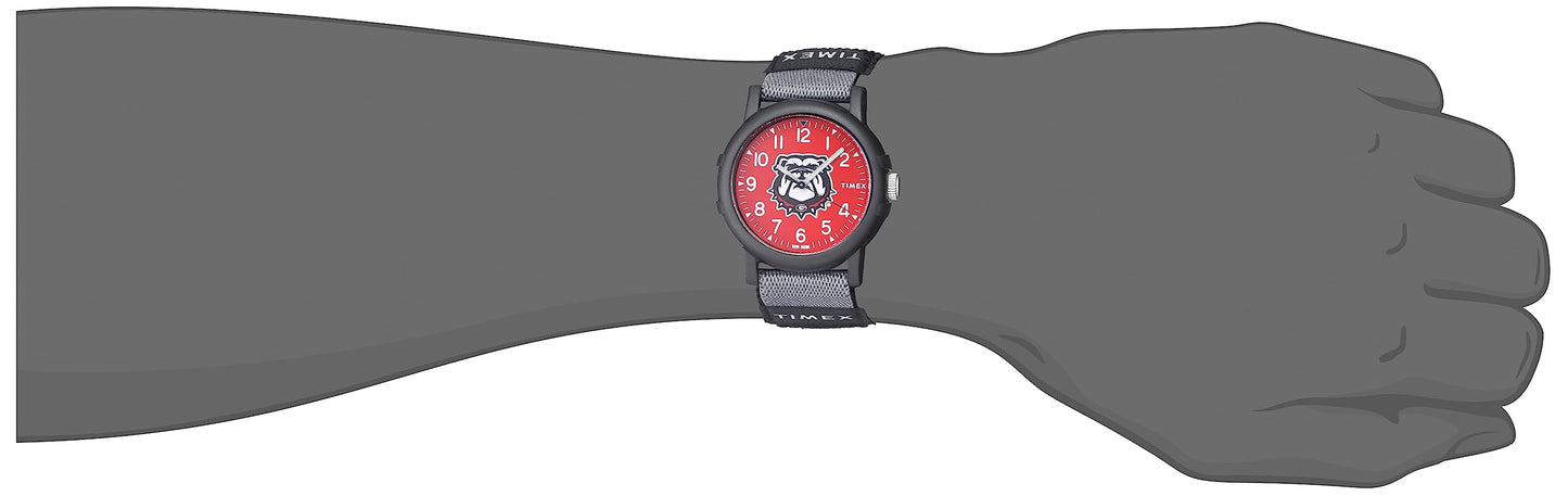 Timex Unisex Collegiate Recruit 38mm Watch – Georgia Bulldogs with Black Fabric Strap