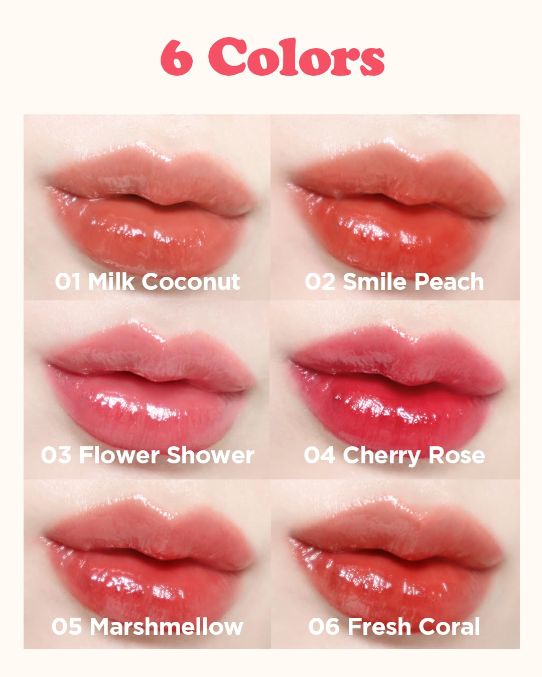 Touch in Sol Vegan Again Juicy Glossy Lip Tint - High Pigmented & Glossy Korean Lip Tint - Shiny Translucent Color - Glowy Hydrated Lips, Moisturizing and Plumping, 0.13 fl.oz. (05 Marshmellow)