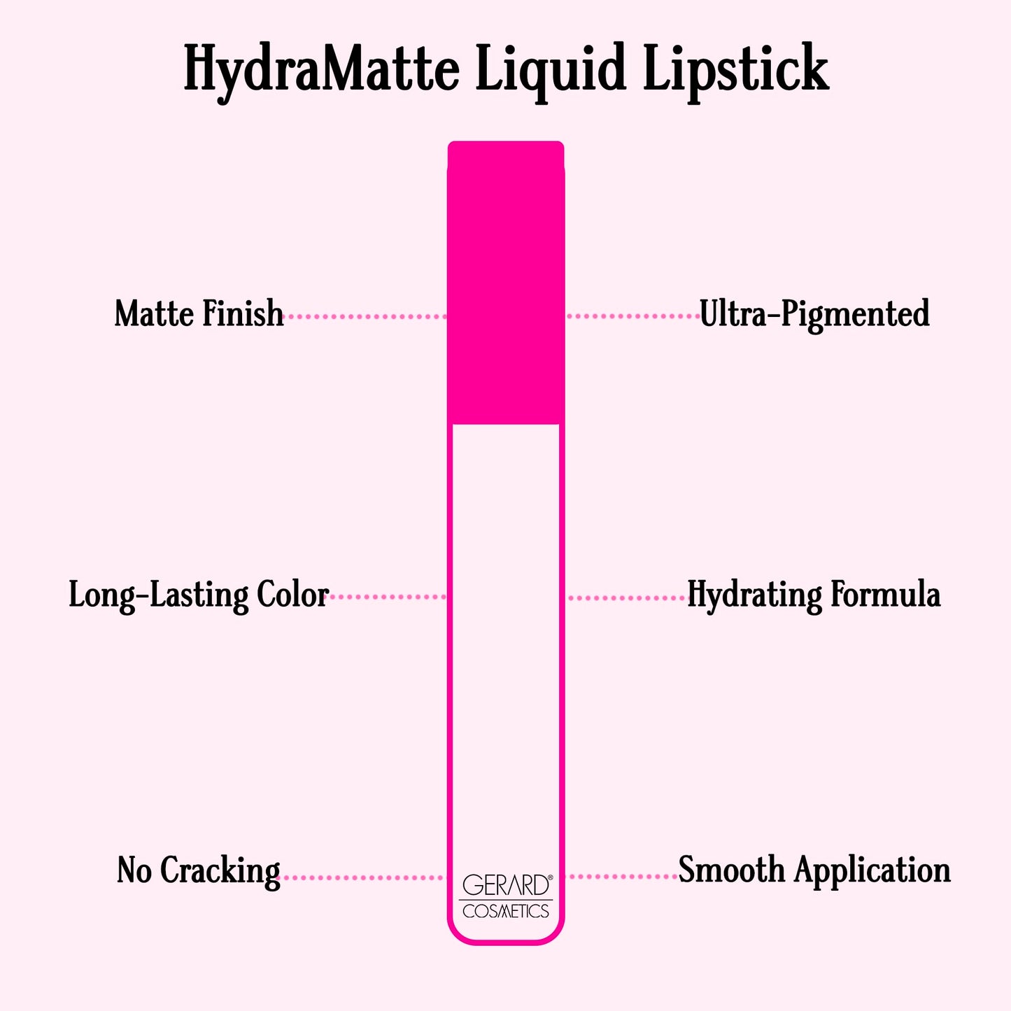 Gerard Cosmetics HydraMatte Liquid Lipstick Cher, Mauve Lipstick with Matte Finish, Long Lasting and Non Drying, Super Pigmented Fully Opaque Lip Color