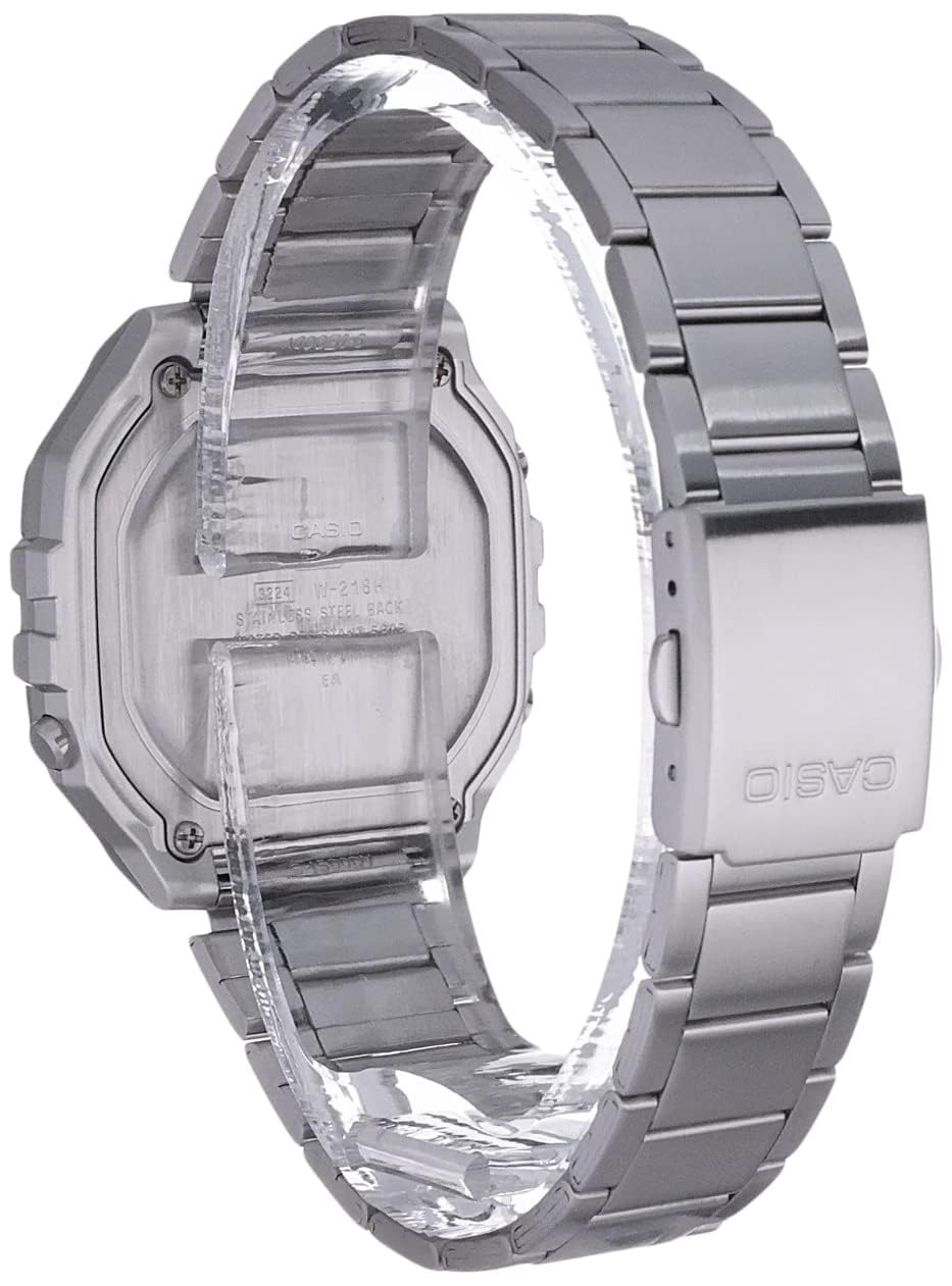 Casio Men's Quartz Sport Watch with Resin Strap, Silver, 28 (Model: W-218HD-1AVCF)