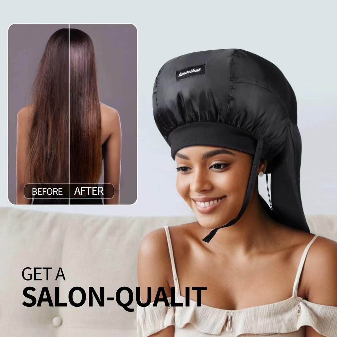 Adjustable Hair Drying Hoods, Diffuser Cap for Curly Hair, Drawstring Hair Dryer Bonnet, Double Tube Hair Dryer Cap, Attachment for Curly Hair, Bonnet Hair Dryers for Women