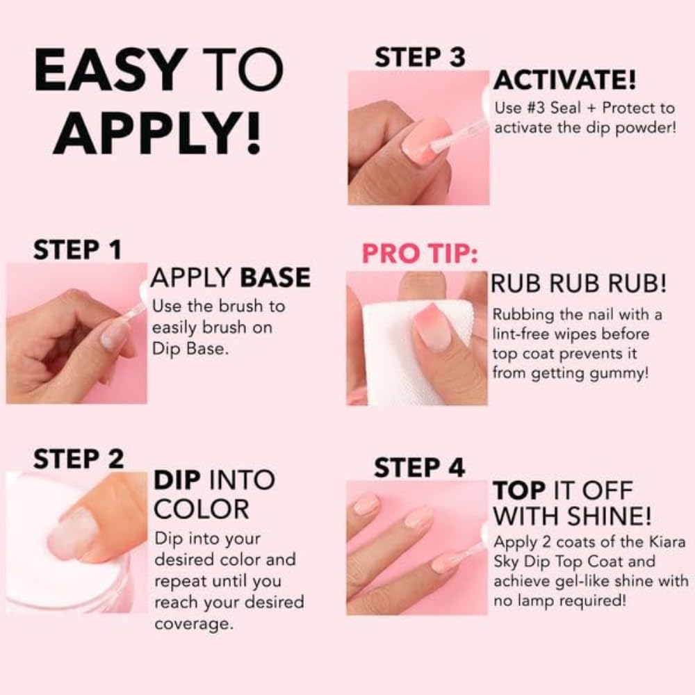 KIARA SKY Professional - Dip Manicure Nail Liquid Essentials - Long Lasting Nail Gel - Beauty Essentials Nail Design for Nail Art - Dip Liquids for Nails Repair Treatment 0.5 fl oz, Top Coat